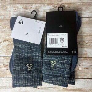 Nike ACG Crew Socks Mens M Blue Space Dye Marled FB3341-437 New